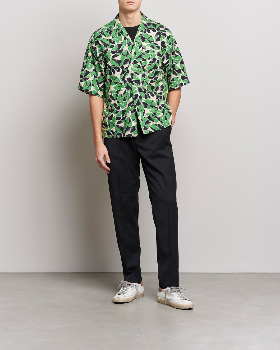 Herren | Hemden | Dsquared2 | Printed Bowling Shirt Beige/Green