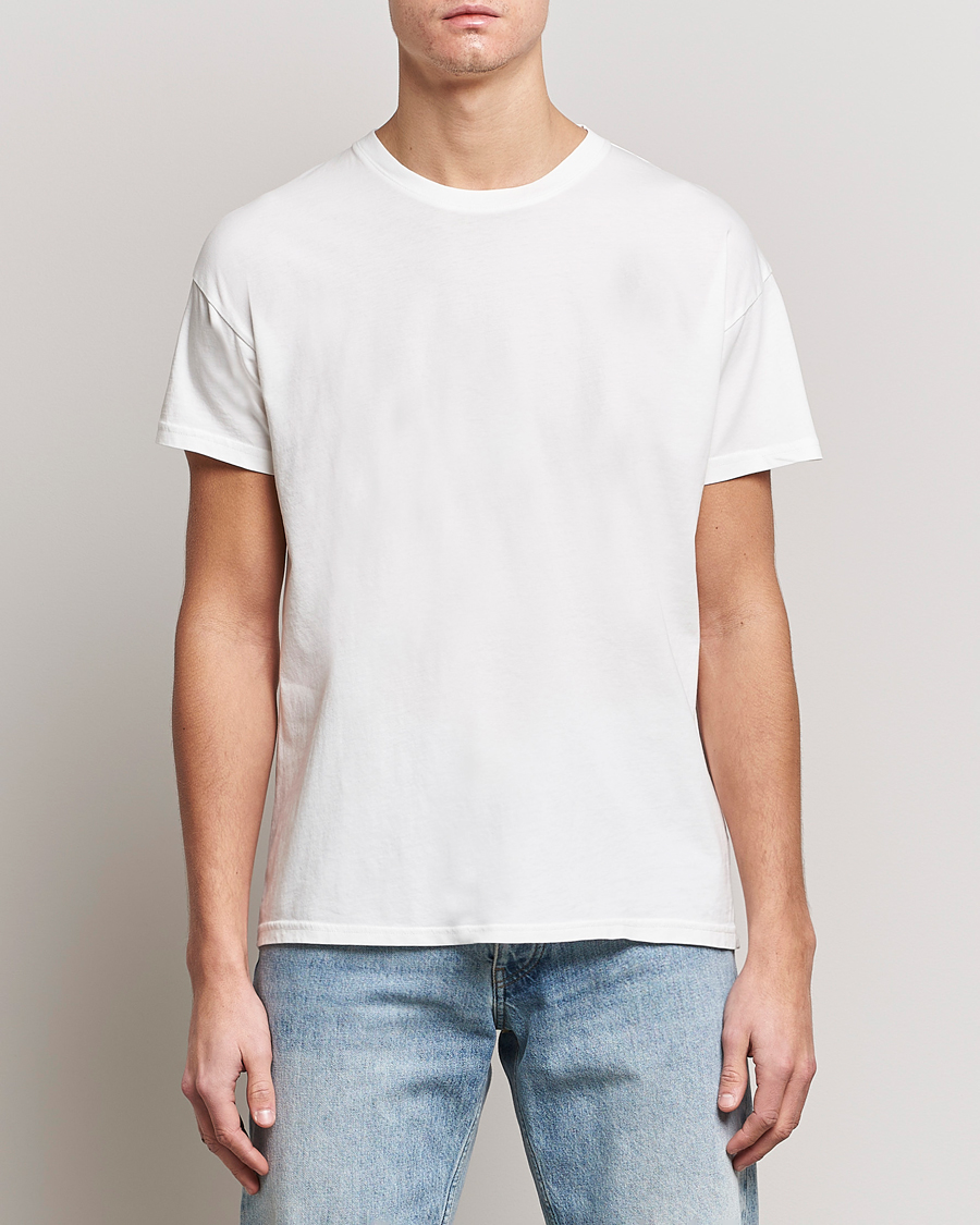 Herren | Weiße T-Shirts | Jeanerica | Marcel Crew Neck T-Shirt White