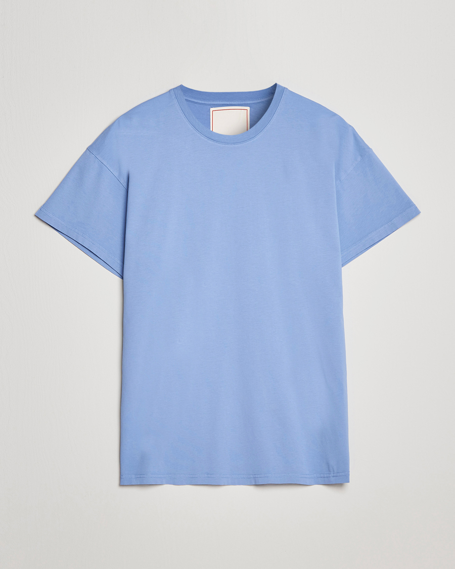 Herren | T-Shirts | Jeanerica | Marcel Crew Neck T-Shirt Sky Blue