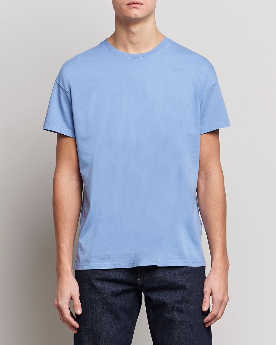 Herren | T-Shirts | Jeanerica | Marcel Crew Neck T-Shirt Sky Blue