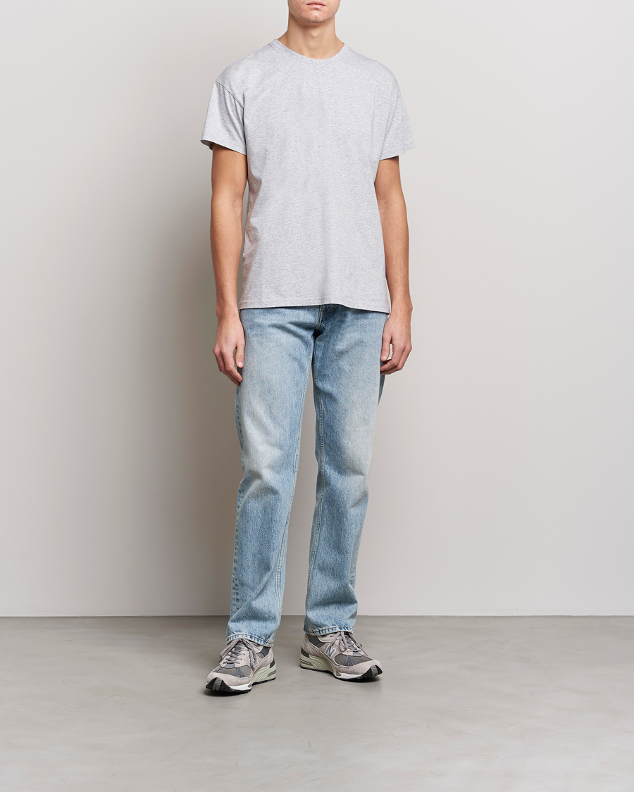 Herren | T-Shirts | Jeanerica | Marcel Crew Neck T-Shirt Light Grey Melange