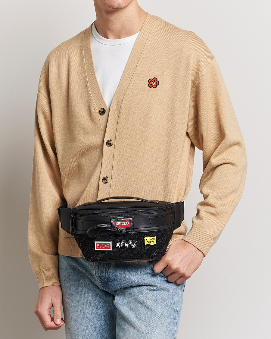 Herren | KENZO Belt Leather Bag Black | KENZO | Belt Leather Bag Black
