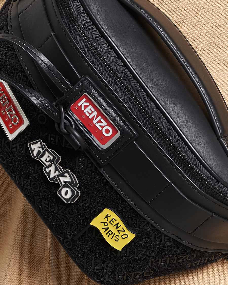 Herren | KENZO Belt Leather Bag Black | KENZO | Belt Leather Bag Black