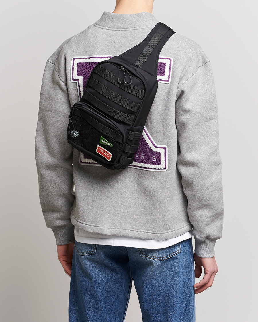 Herren | KENZO One Shoulder Backpack Black | KENZO | One Shoulder Backpack Black