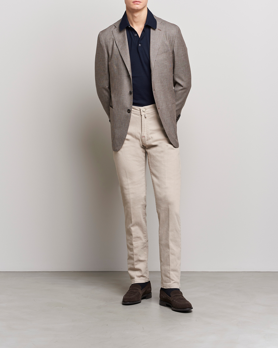 Herren | Sakkos | Kiton | Wool Houndstooth Blazer Beige