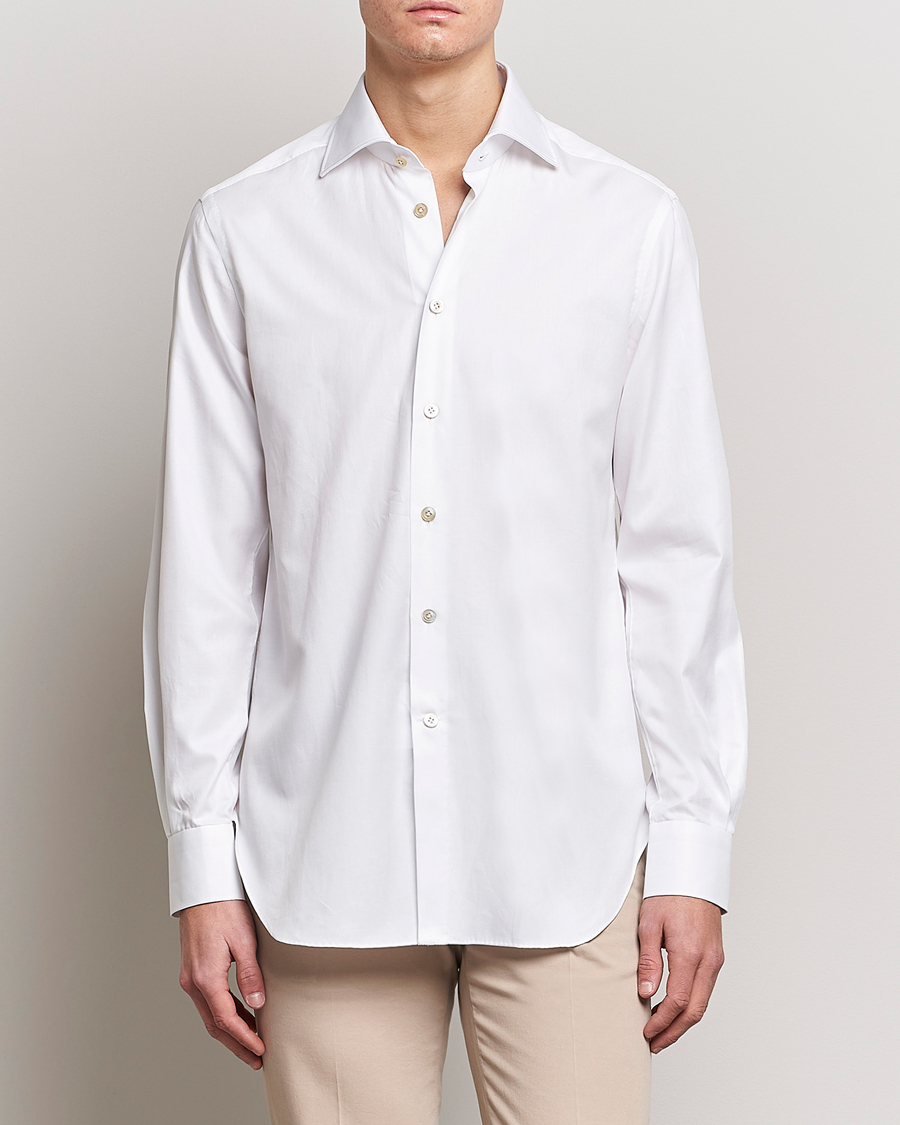 Herren | Businesshemden | Kiton | Slim Fit Dress Shirt White