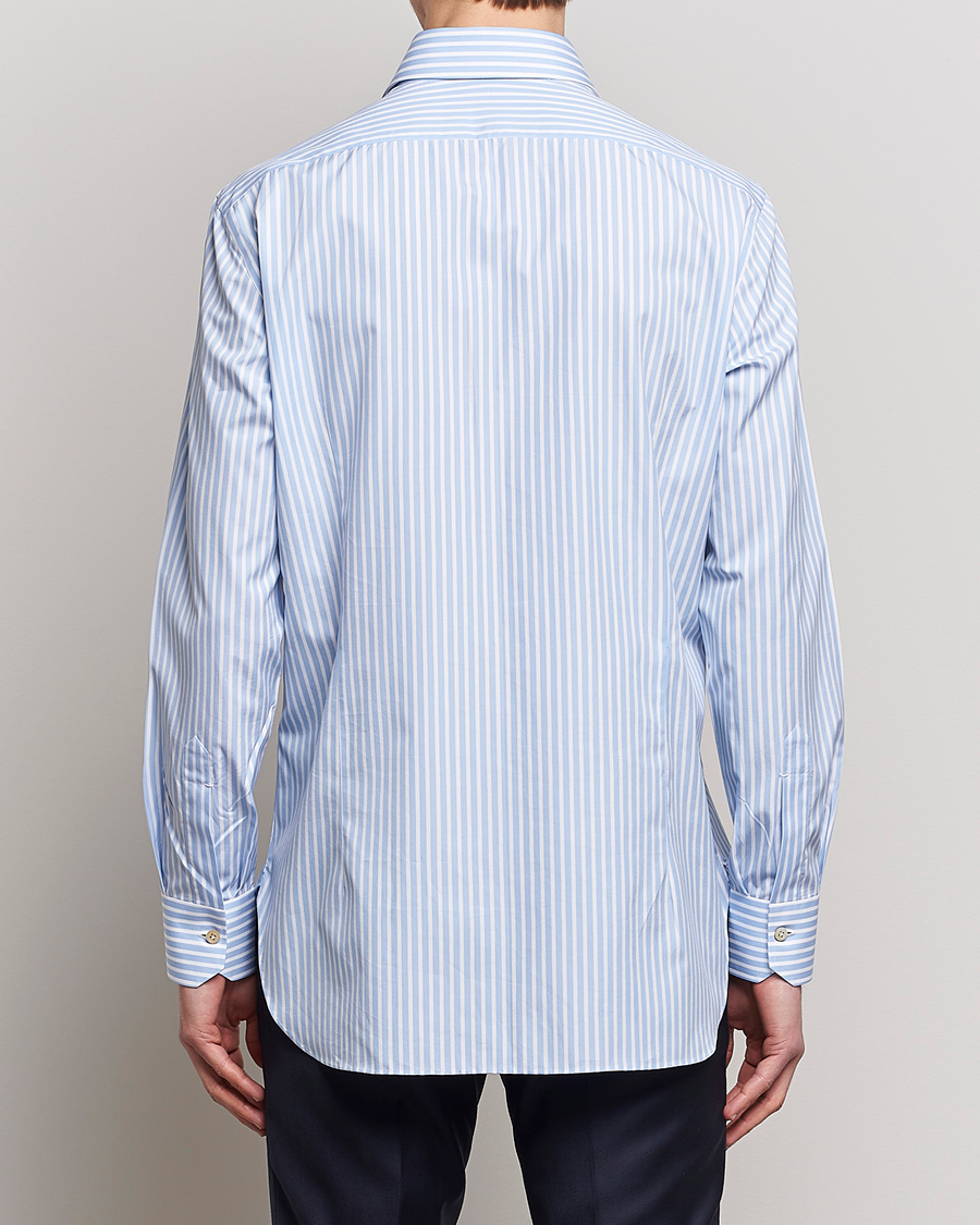 Herren | Hemden | Kiton | Slim Fit Striped Dress Shirt Light Blue