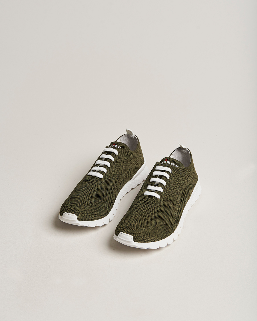 Herren | Kiton Mesh Running Sneakers Dark Olive | Kiton | Mesh Running Sneakers Dark Olive