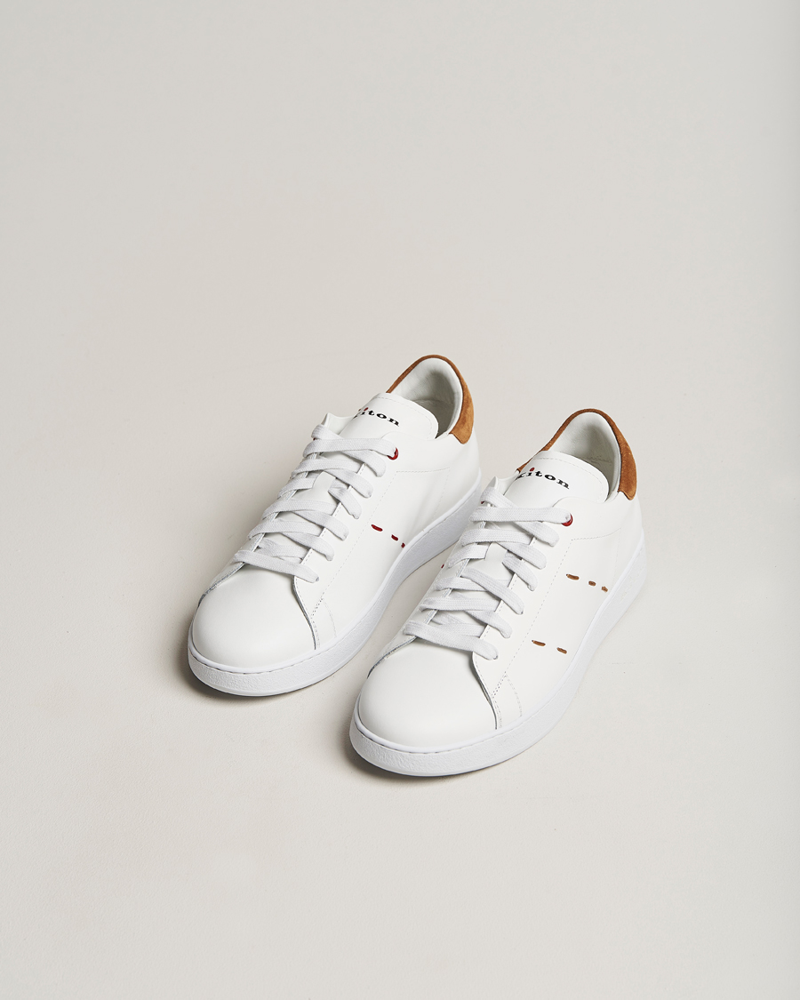 Herren | Kiton Plain Sneakers White Calf | Kiton | Plain Sneakers White Calf