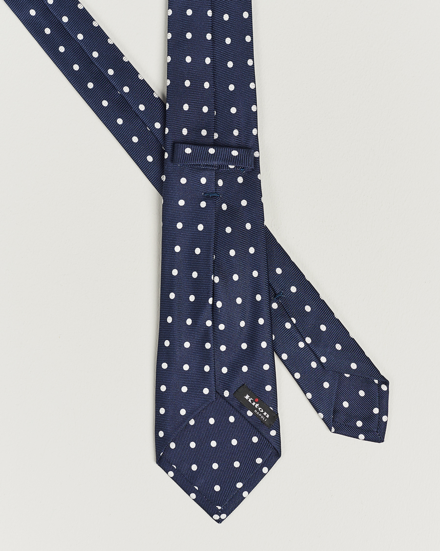 Herren | Kiton | Kiton | Dotted Silk Tie Navy