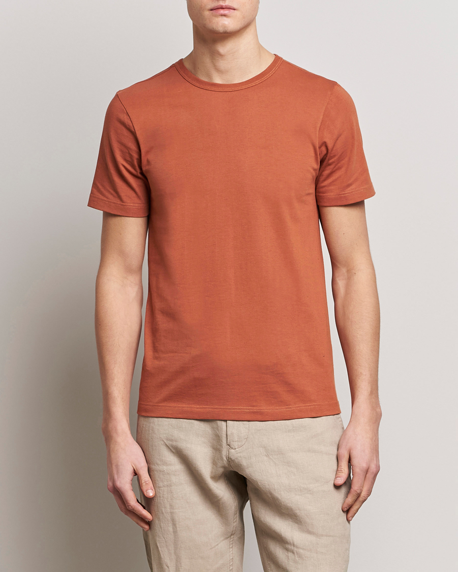 Herren | T-Shirts | Merz b. Schwanen | 1950s Classic Loopwheeled T-Shirt Sierra Red