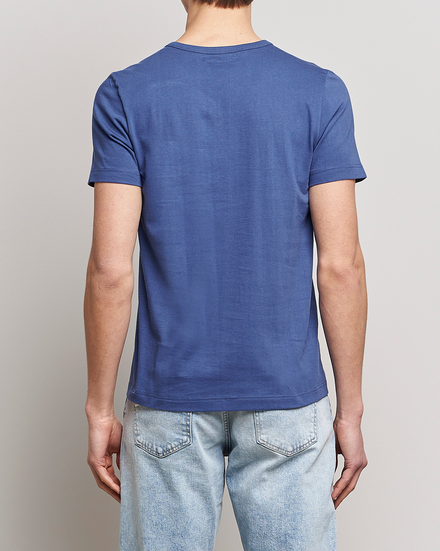 Herren | T-Shirts | Merz b. Schwanen | 1950s Classic Loopwheeled T-Shirt Pacific Blue