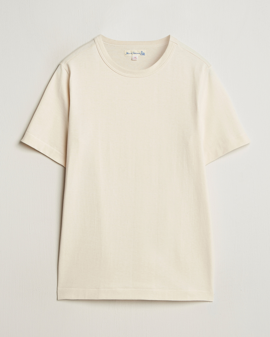 Herren | T-Shirts | Merz b. Schwanen | Relaxed Loopwheeled Sturdy T-Shirt Nature