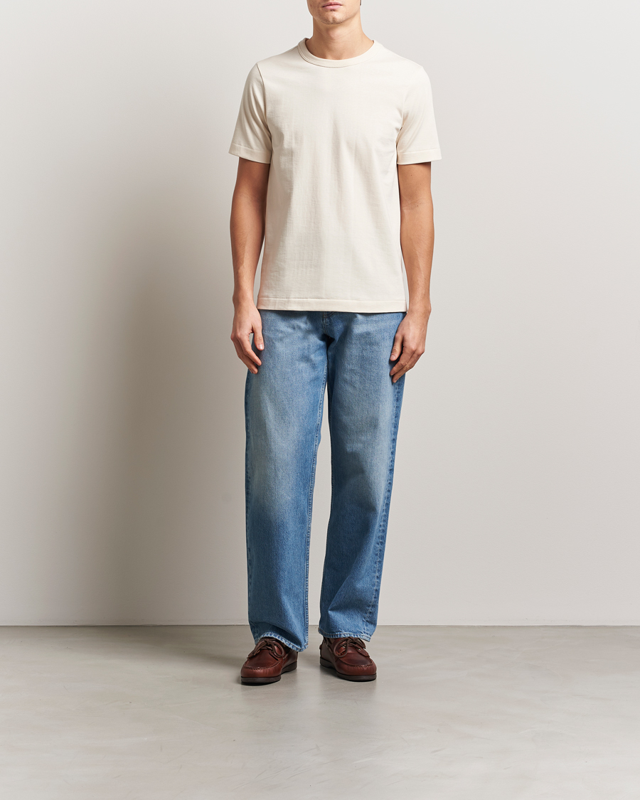 Herren | T-Shirts | Merz b. Schwanen | Relaxed Loopwheeled Sturdy T-Shirt Nature