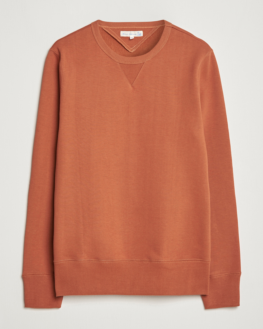 Herren | Pullover | Merz b. Schwanen | Organic Cotton Crew Neck Sweat Sierra Red