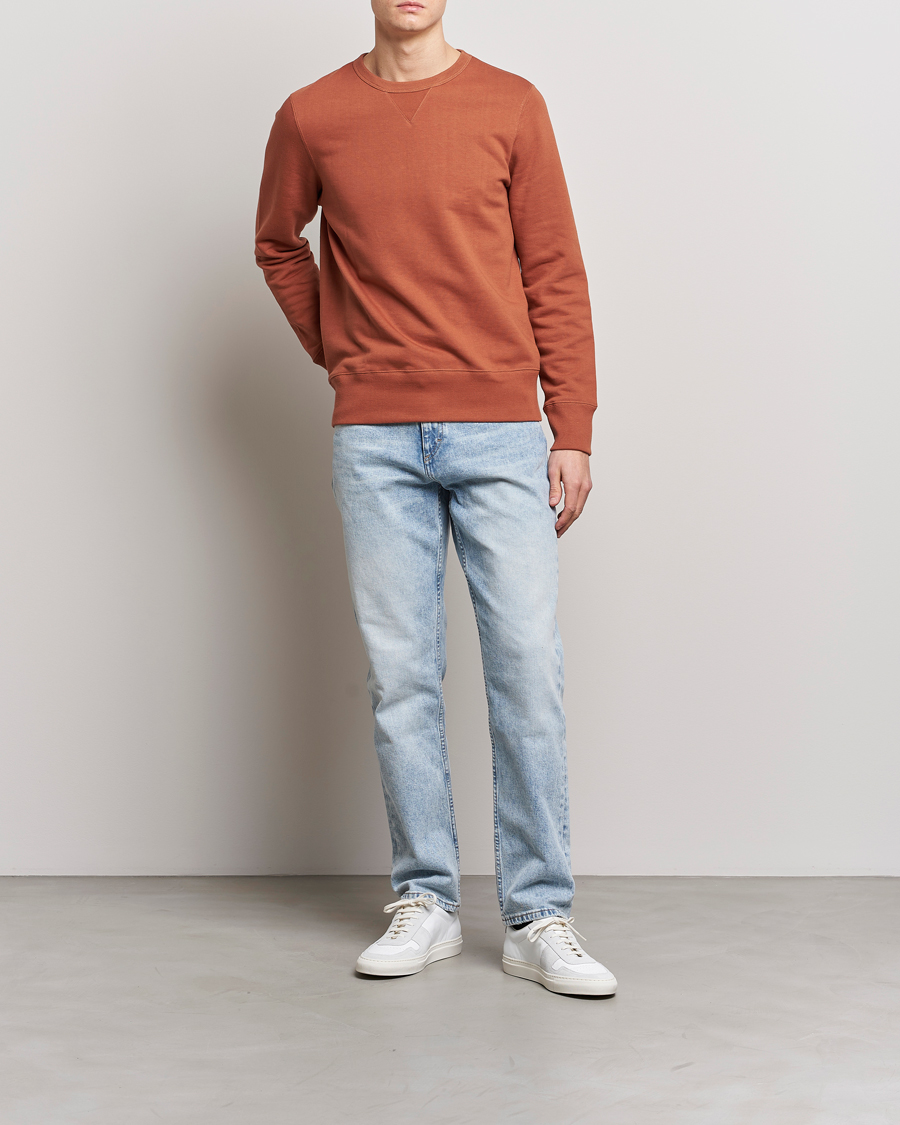 Herren | Pullover | Merz b. Schwanen | Organic Cotton Crew Neck Sweat Sierra Red