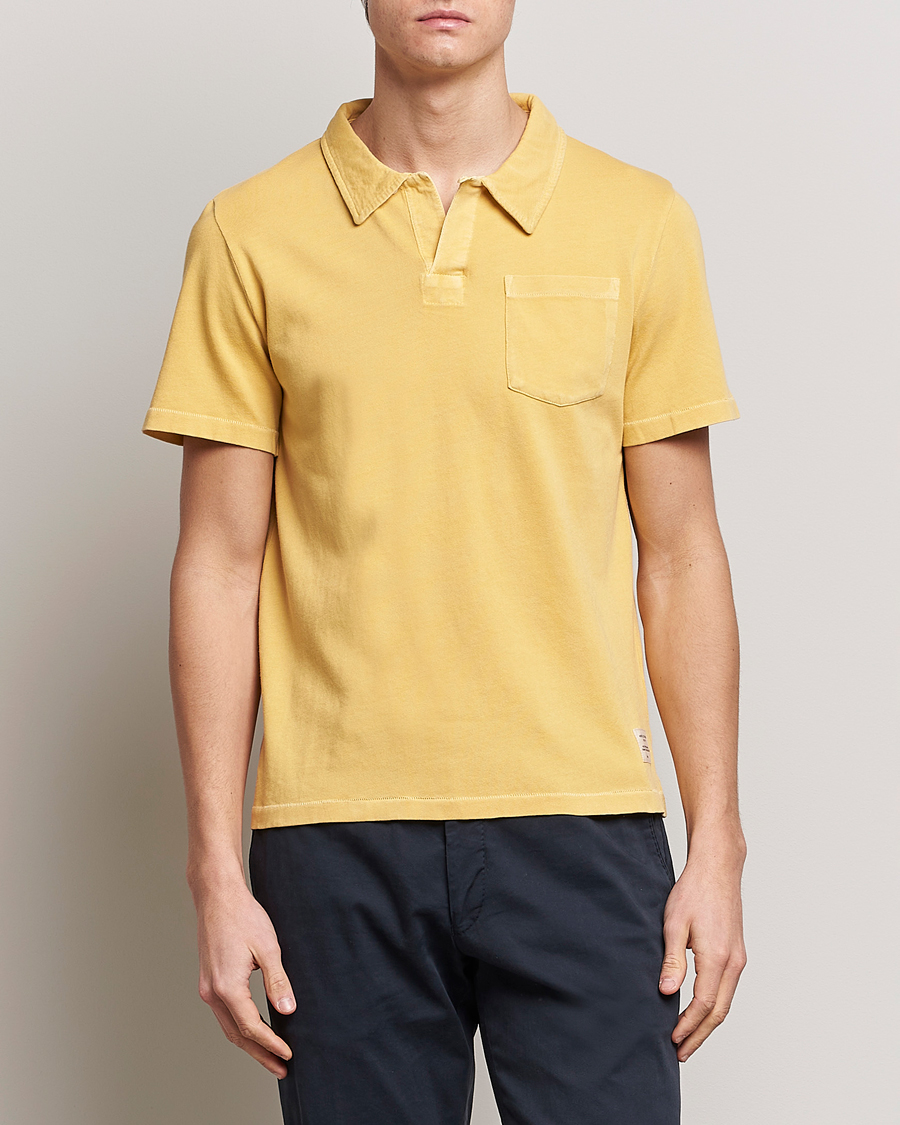 Herren |  | Merz b. Schwanen | Organic Cotton Washed Polo Sunshine Yellow