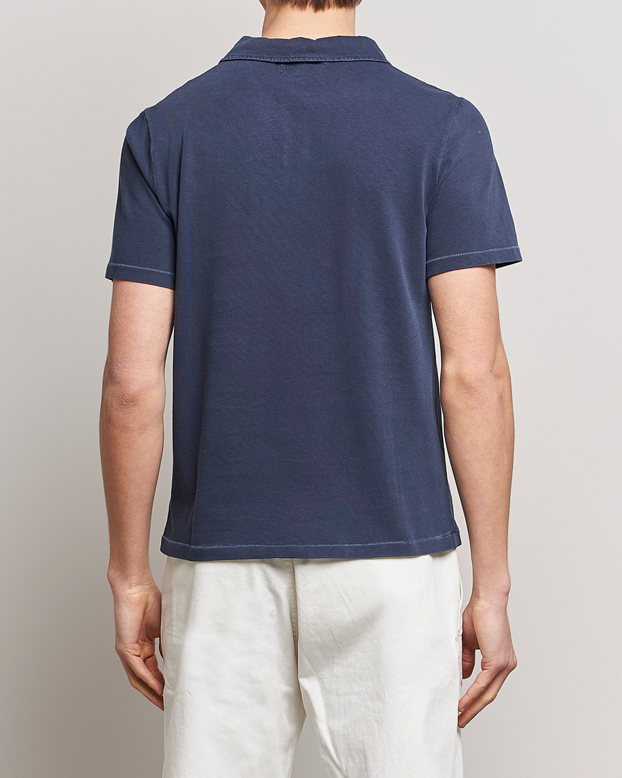 Herren | Poloshirt | Merz b. Schwanen | Organic Cotton Washed Polo Denim Blue