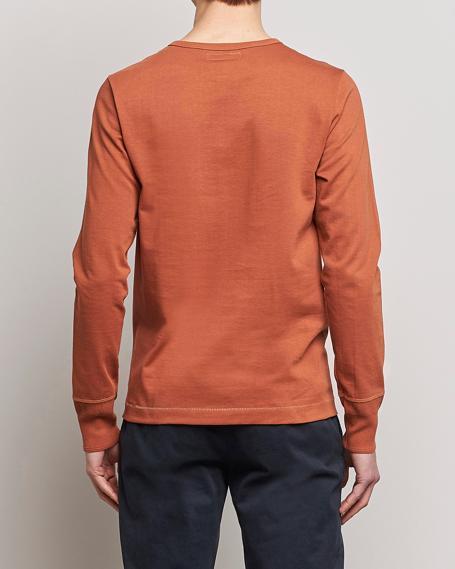 Herren | Pullover | Merz b. Schwanen | Classic Organic Cotton Henley Sweater Sierra Red