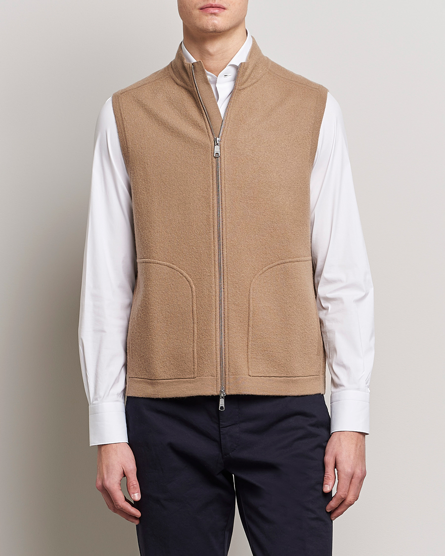 Herren | Westen | Morris Heritage | Pierre Boiled Wool Vest Camel
