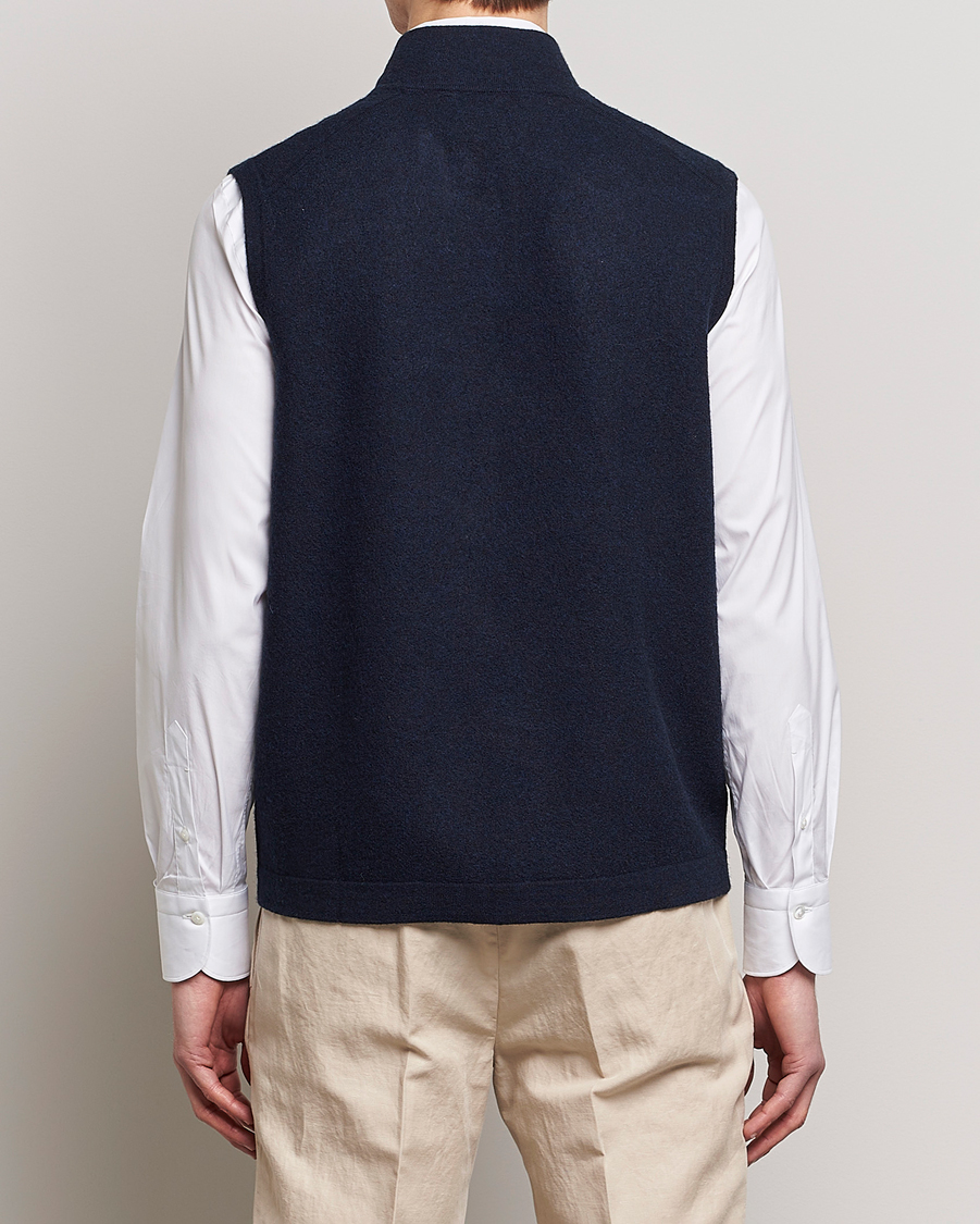 Herren | Westen | Morris Heritage | Pierre Boiled Wool Vest Navy