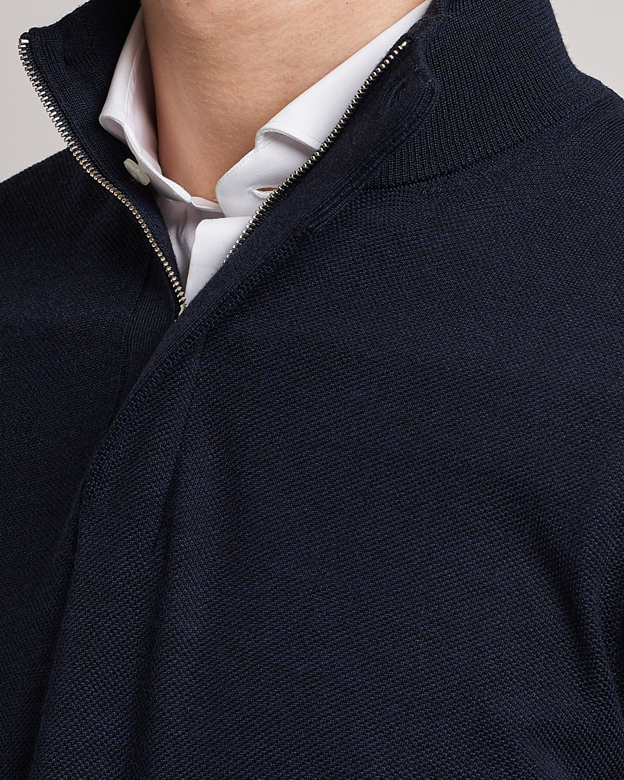 Herren | Pullover | Morris Heritage | Alberto Merino Half Zip Navy