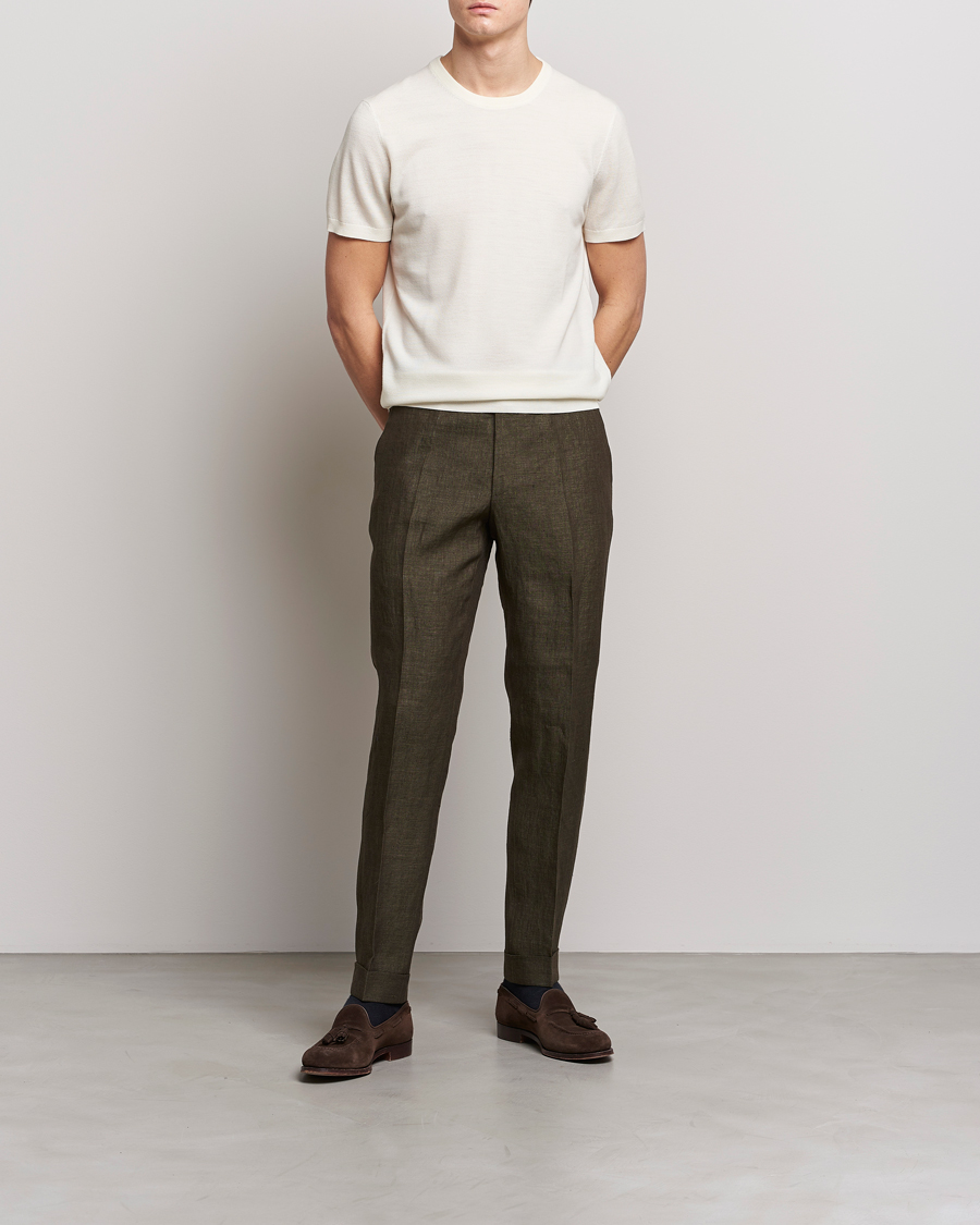Herren | T-Shirts | Morris Heritage | Alberto Knitted T-Shirt White