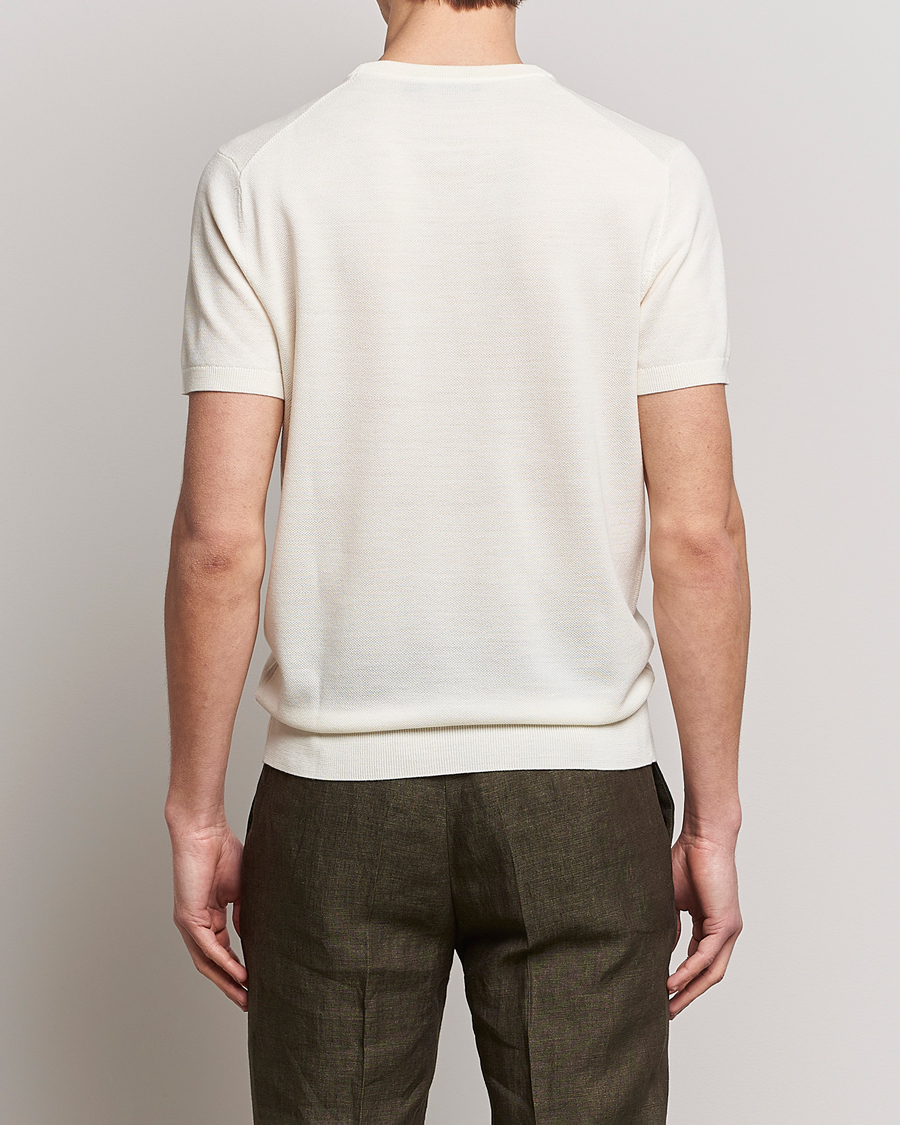 Herren | T-Shirts | Morris Heritage | Alberto Knitted T-Shirt White