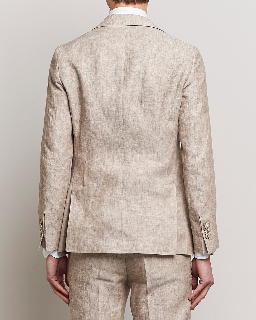 Herren | Sakkos | Morris Heritage | Mike Patch Pocket Linen Suit Blazer Beige