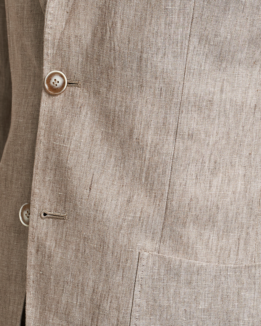 Herren | Sakkos | Morris Heritage | Mike Patch Pocket Linen Suit Blazer Beige