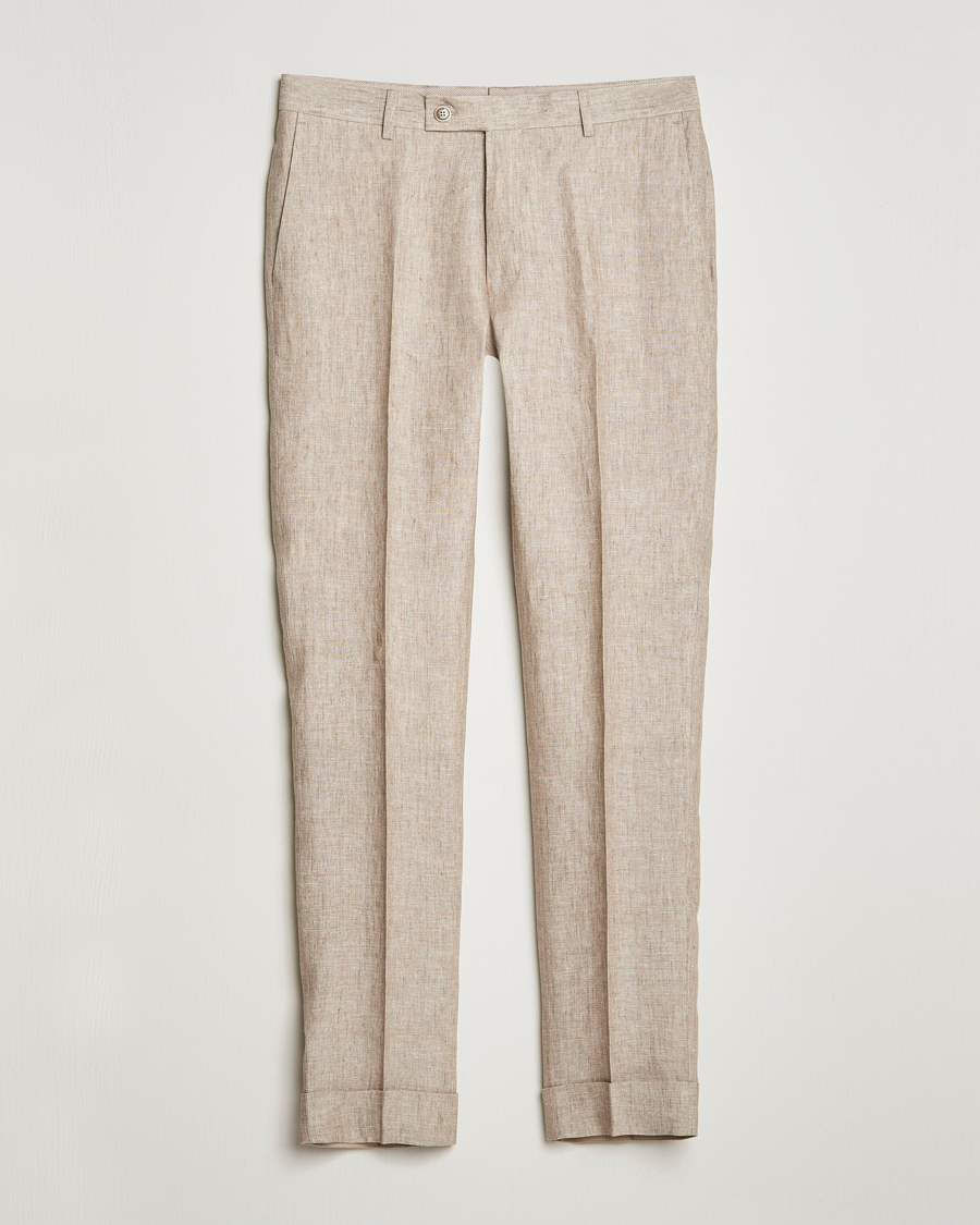 Herren | Hosen | Morris Heritage | Jack Linen Suit Trousers Beige