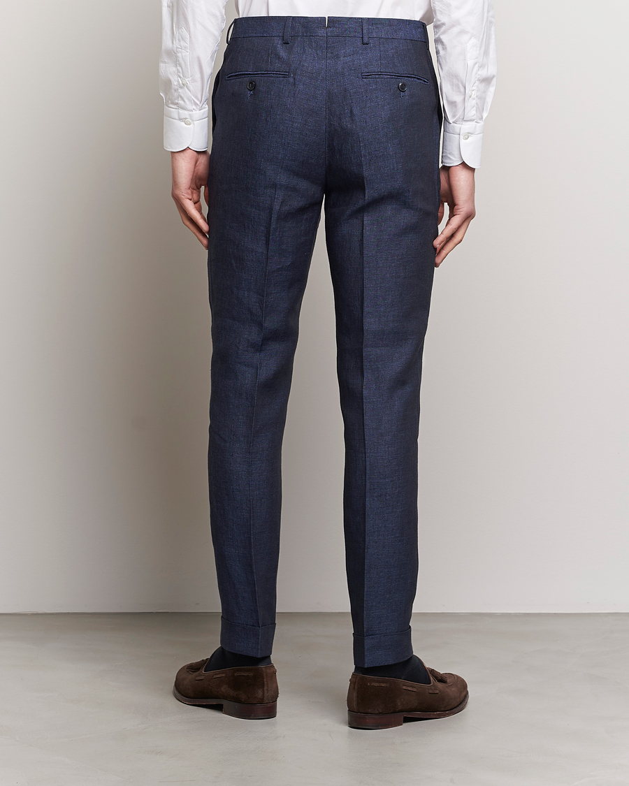 Herren | Hosen | Morris Heritage | Jack Linen Suit Trousers Navy