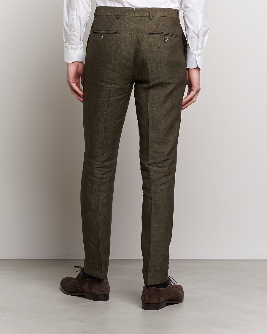 Herren | Hosen | Morris Heritage | Jack Linen Suit Trousers Olive
