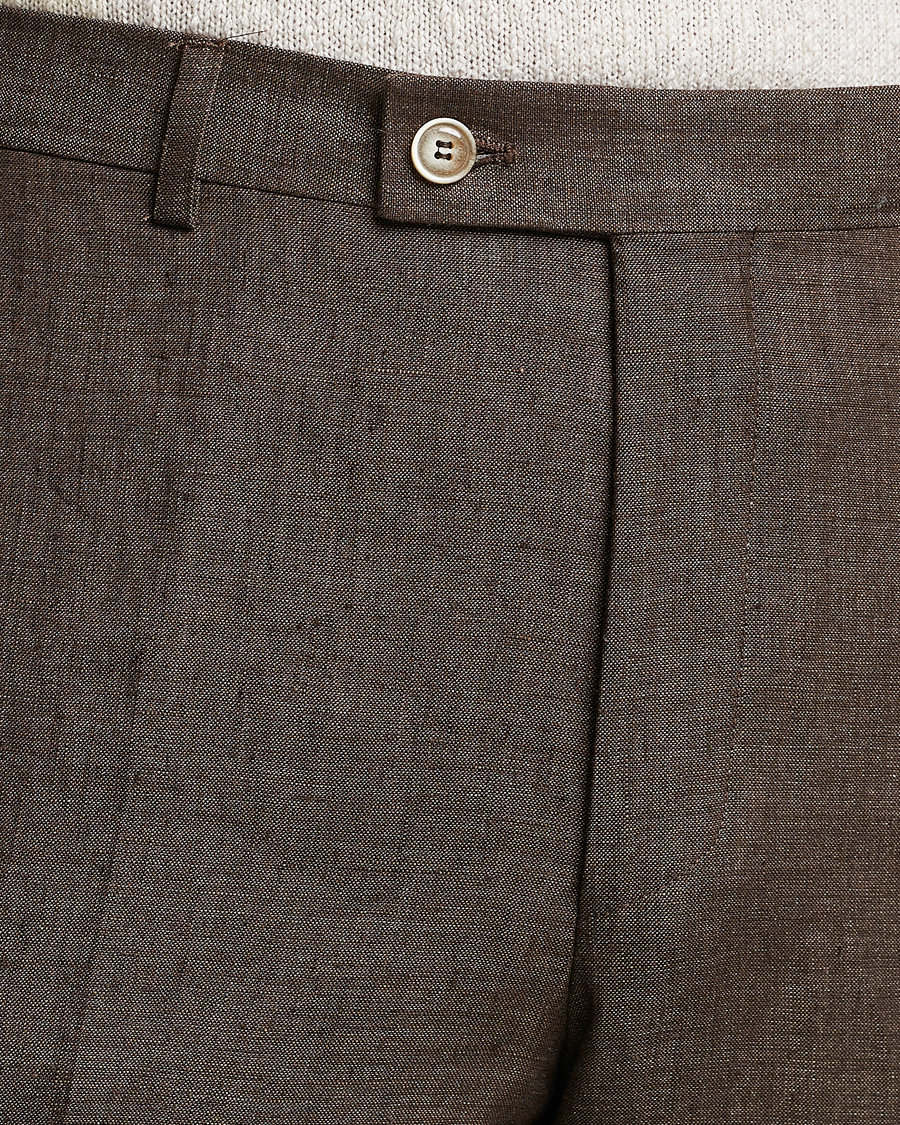 Herren | Hosen | Morris Heritage | Jack Linen Suit Trousers Brown
