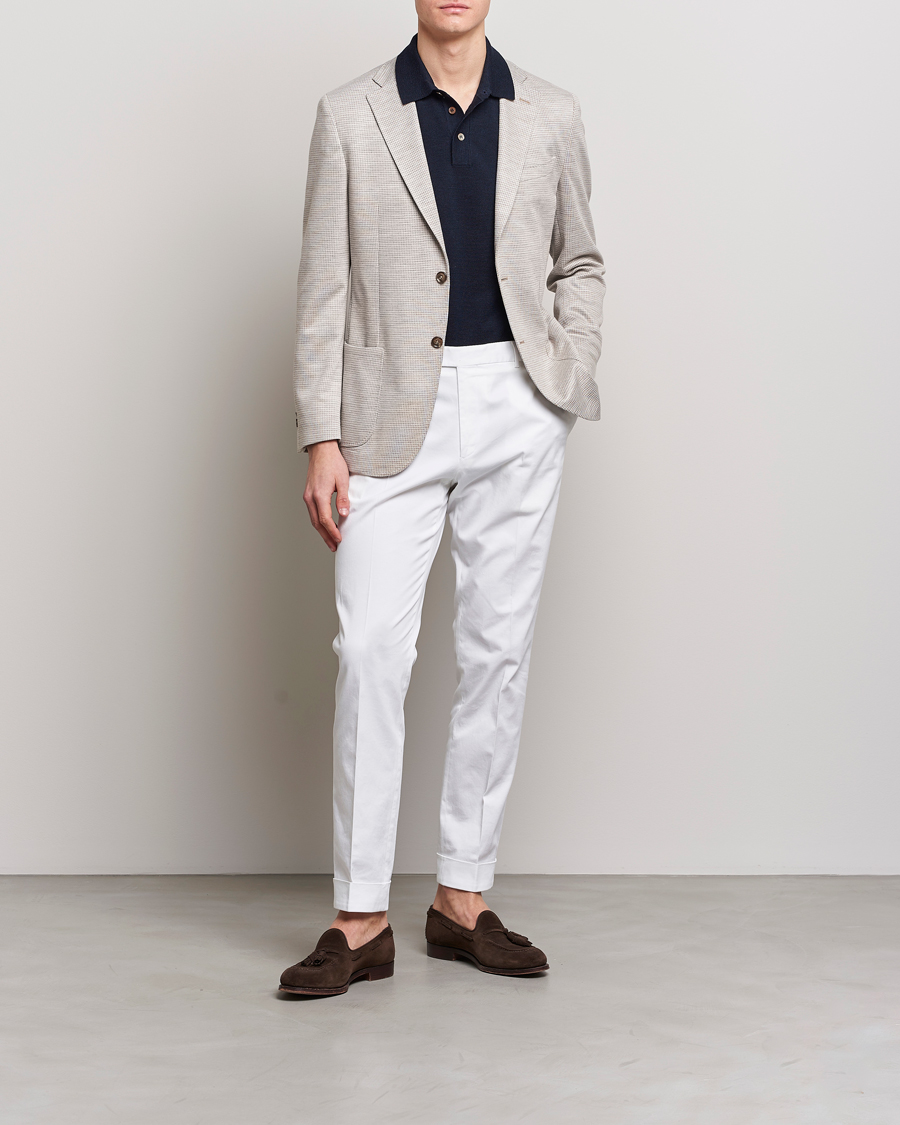 Herren | Sakkos | Morris Heritage | Mike Dogtooth Jersey Blazer Beige