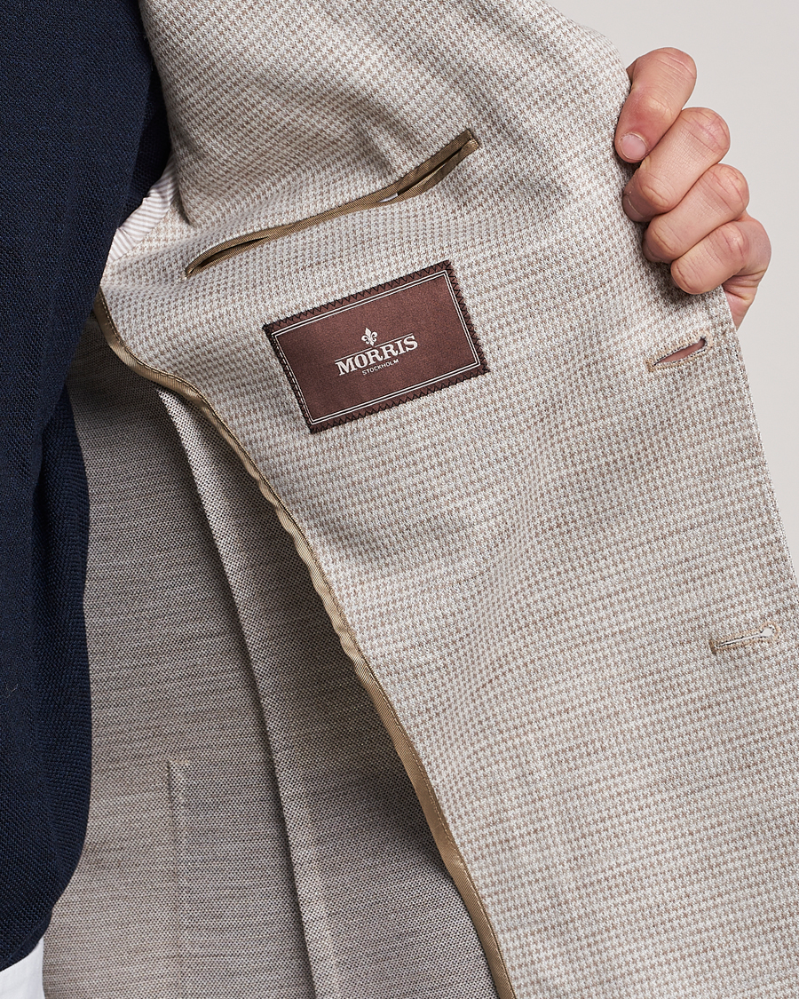 Herren | Sakkos | Morris Heritage | Mike Dogtooth Jersey Blazer Beige