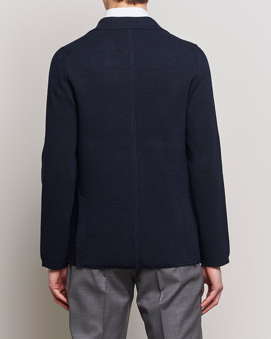 Herren | Sakkos | Morris Heritage | Knitted Wool Blazer Navy