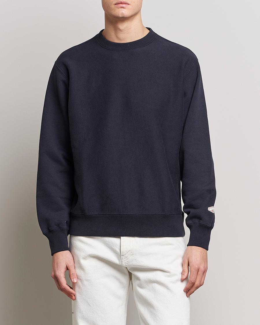 Herr | Sweatshirts | Nudie Jeans | Hasse Crew Neck Sweatshirt Navy