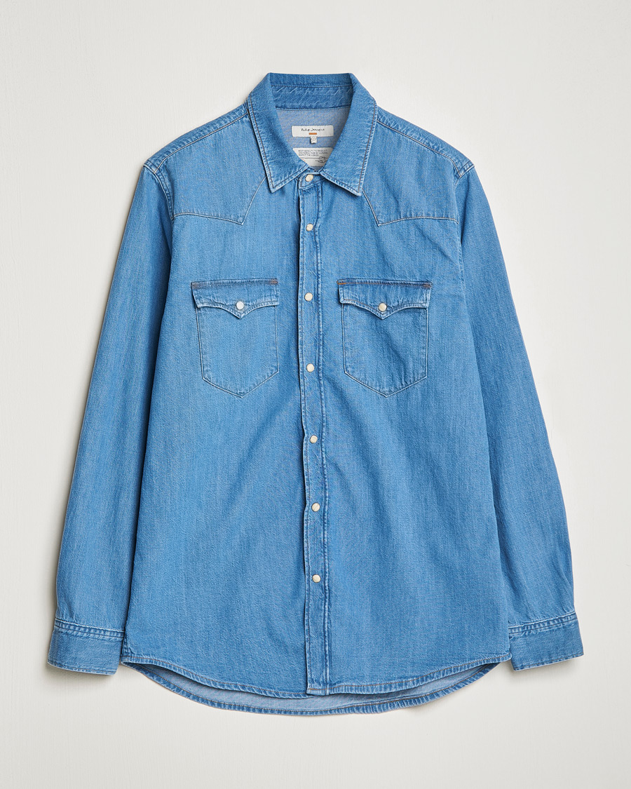 Herren | Hemden | Nudie Jeans | George Denim Shirt Another Kind Of Blue