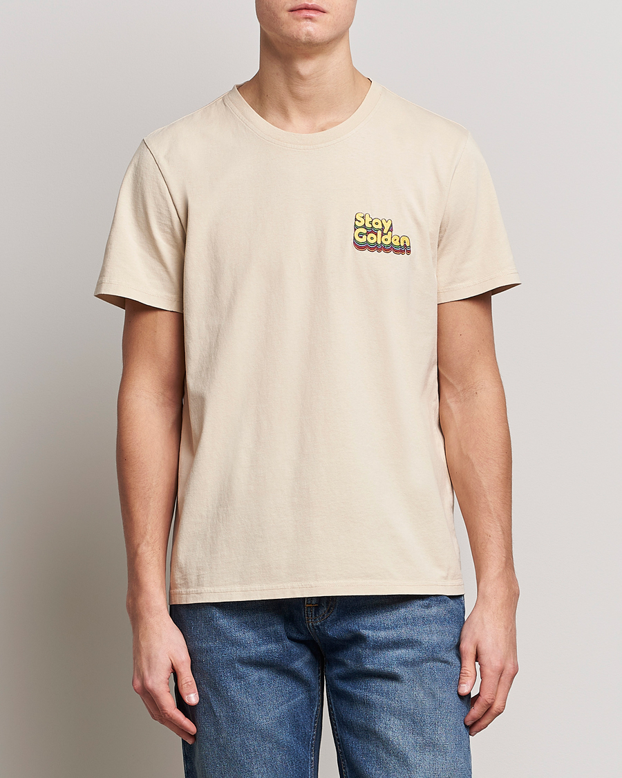 Herren | Nudie Jeans | Nudie Jeans | Roy Logo Crew Neck T-Shirt Cream