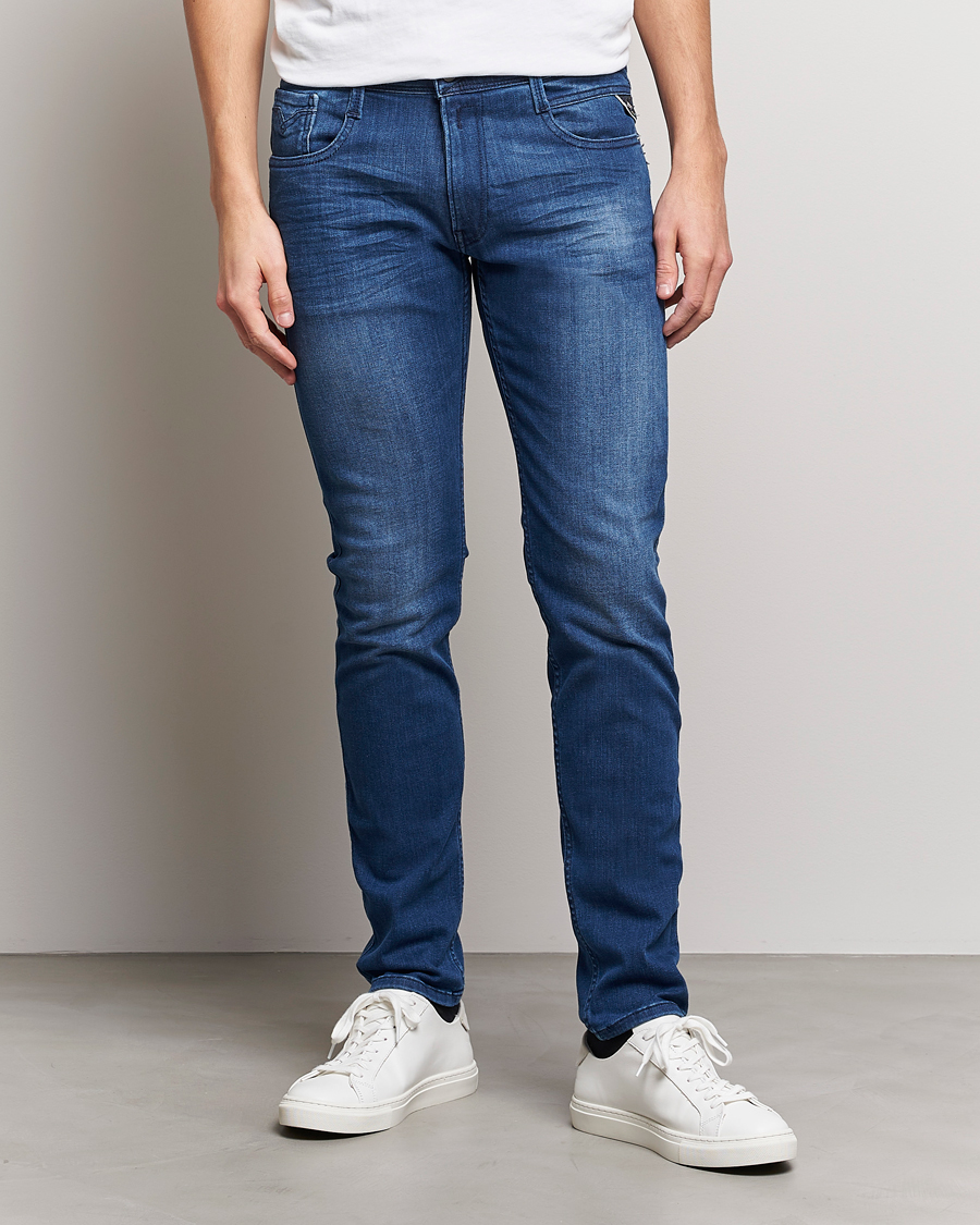 Herren |  | Replay | Anbass Powerstretch Jeans Medium Blue
