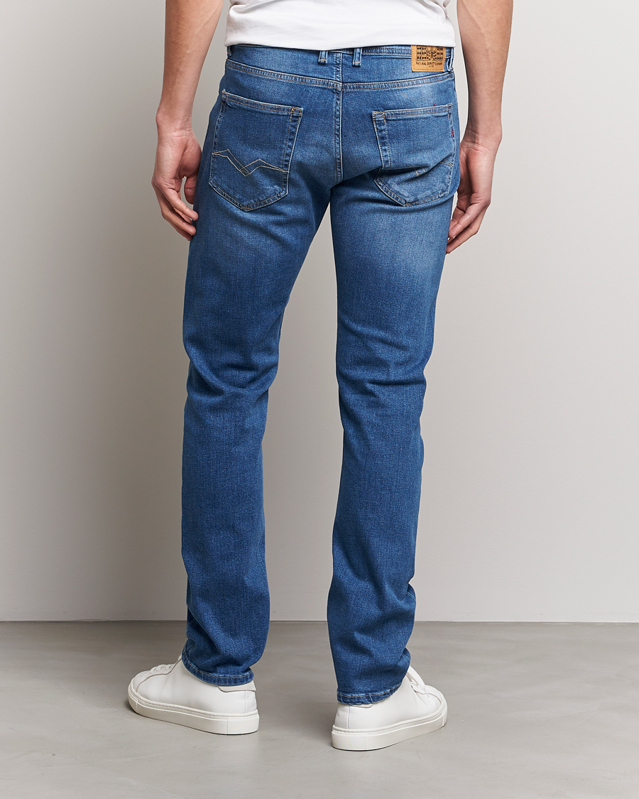 Herren | Jeans | Replay | Grover Straight Fit Stretch Jeans Medium Blue