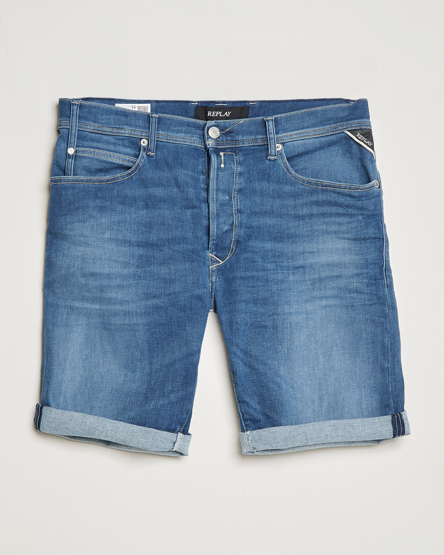 Herren | Shorts | Replay | RBJ901 Hyperflex Denim Shorts Medium Blue