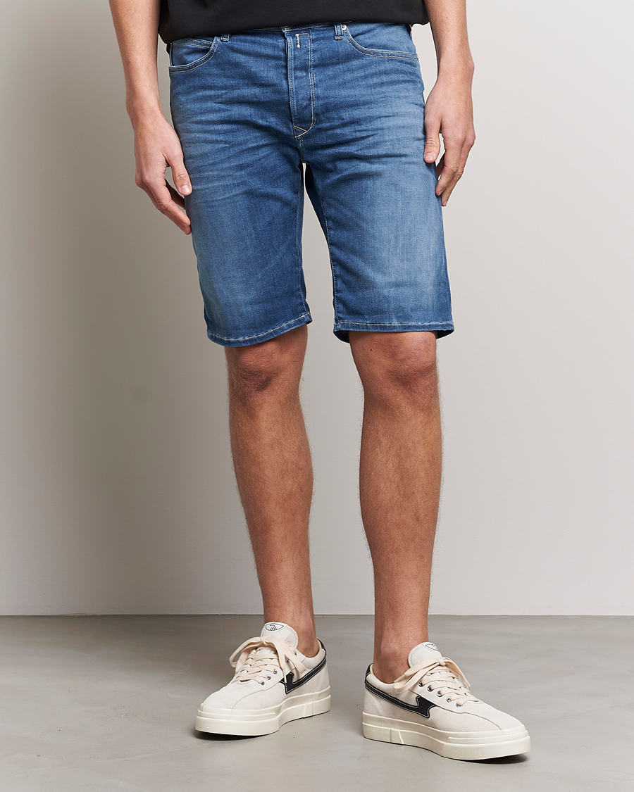Herren | Shorts | Replay | RBJ901 Hyperflex Denim Shorts Medium Blue