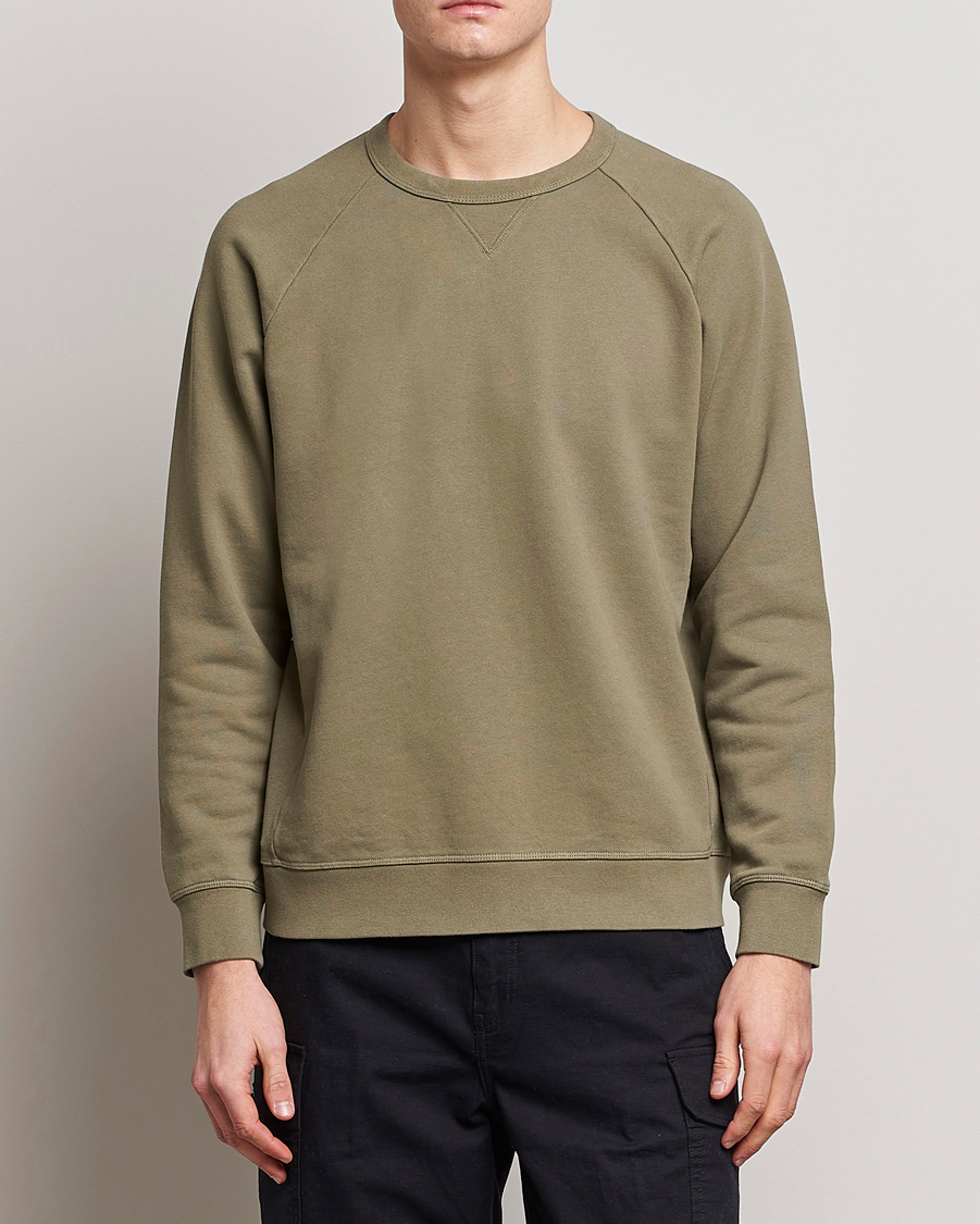 Herren | Replay | Replay | Sartoriale Jersey Crew Neck Sweatshirt Sage Green