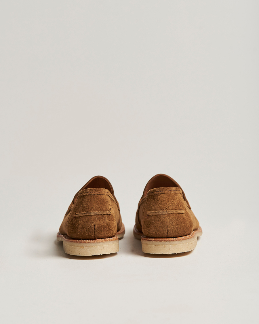 Herren | Sanders Edwin Unlined Suede Penny Loafer Tobacco | Sanders | Edwin Unlined Suede Penny Loafer Tobacco