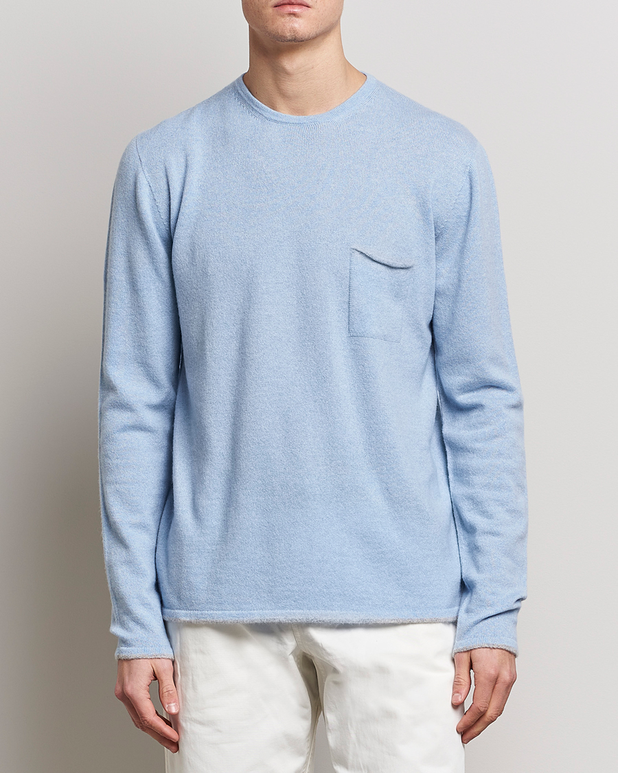 Herren | Kaschmirpullover | SEASE | Shore 2.0 Cashmere Pullover Sky Blue