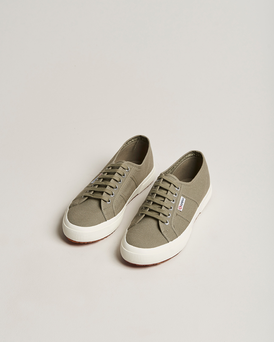 Herren | Italian Department | Superga | Canvas Sneaker Dark Green