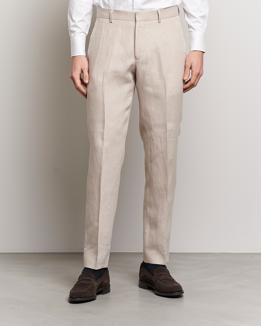 Herren |  | Tiger of Sweden | Tenutas Linen Trousers Cream Sand