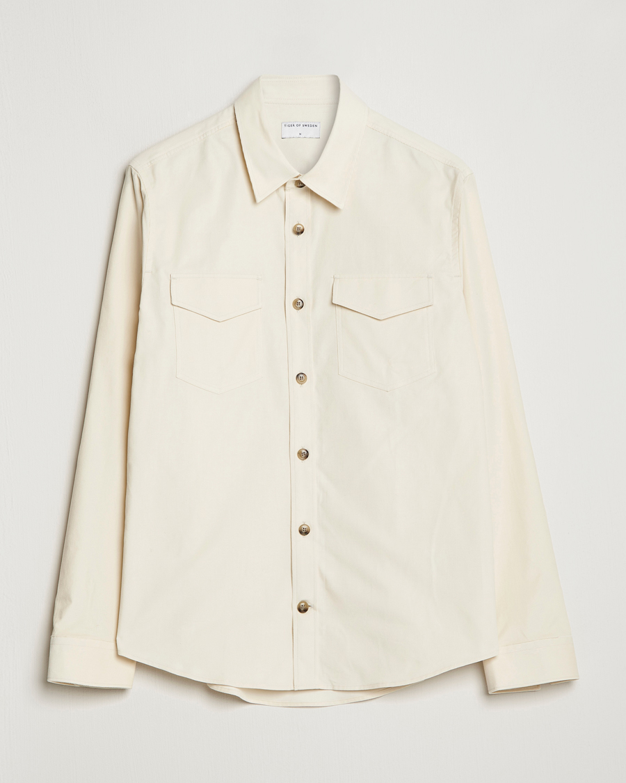 Herren | Hemden | Tiger of Sweden | Arnou Cotton Overshirt Papirus